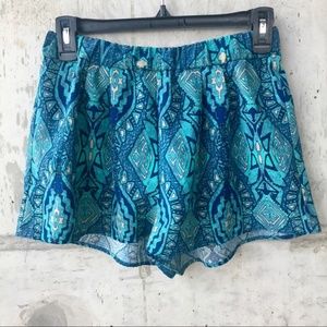Forever 21 Contemporary Print Blue Shorts S
